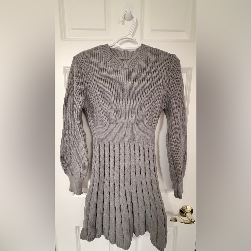 SHEIN Grey Cable-Knit Women’s Sweater Dress